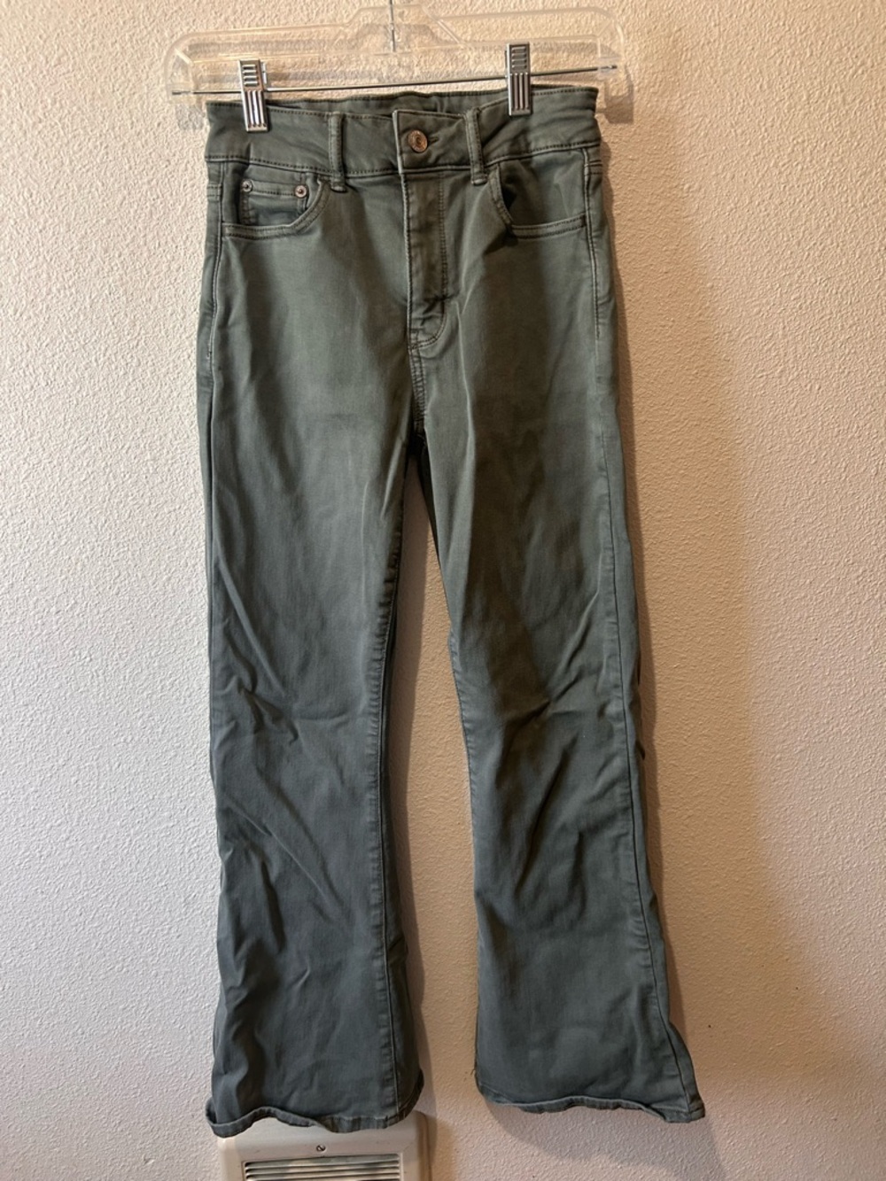 Olive Flared Women's Jeans